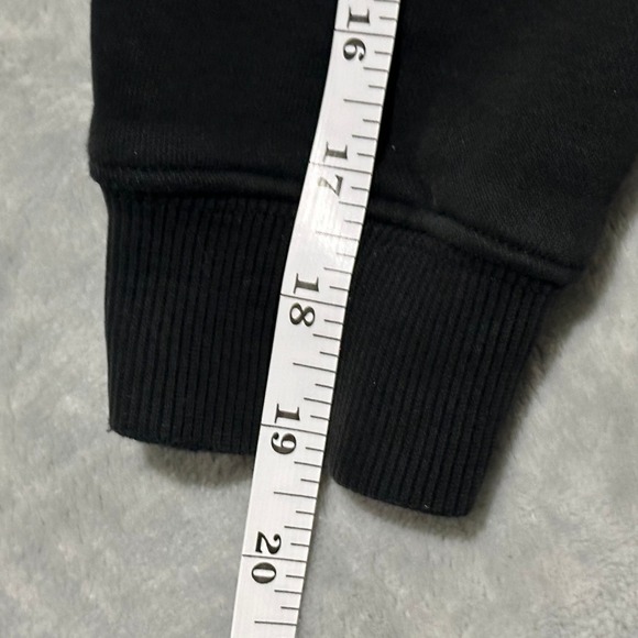 FILA Black Hoodie Sweatshirt Kangaroo Pocket Drawstring Hood Women's S - Picture 8 of 9